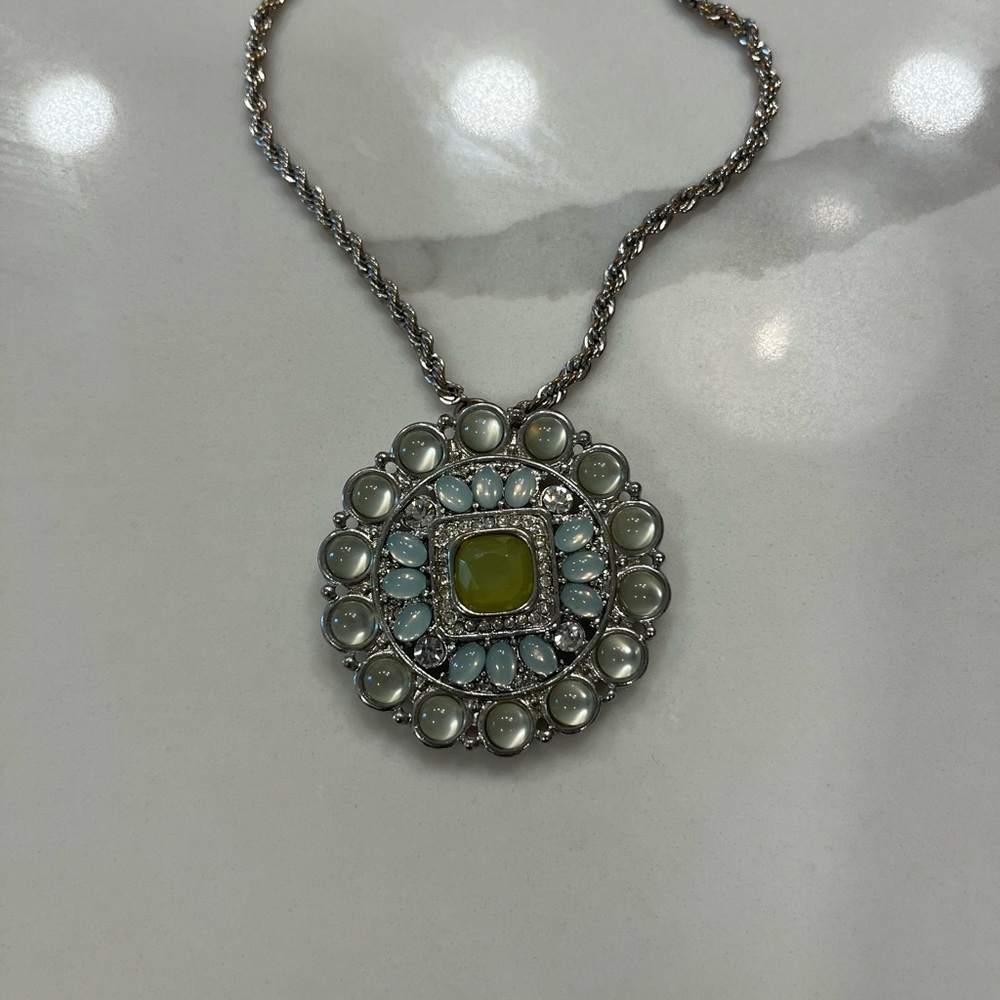 Green and Blue Jeweled Necklace